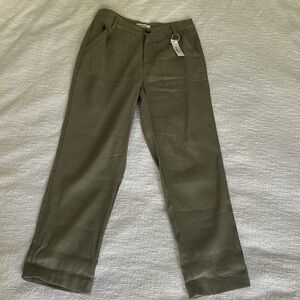 NEW Weekend Los Angeles - Linen Straight Pant - Grey - Size Small